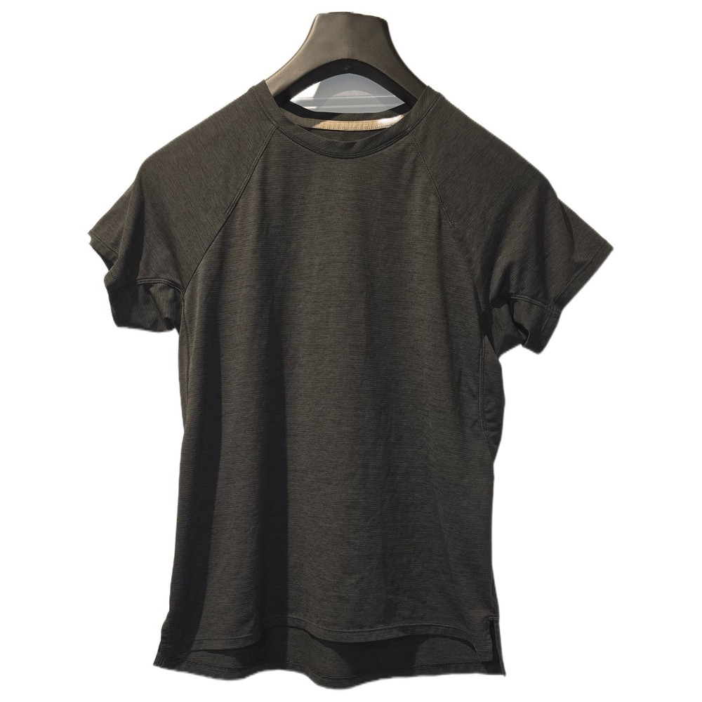 REI Co-op Womens Small Charcoal Gray Heathered Raglan Short Sleeve Active T